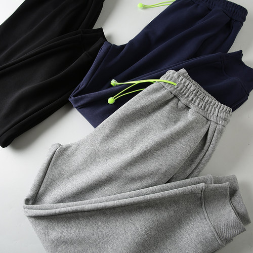 秋冬时尚运动休闲纯色束脚卫裤