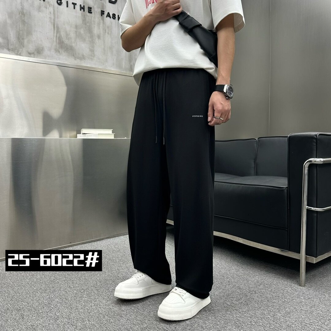 调性十足 针织空气层面料 版型超好看 男士秋季阔腿垂感休闲卫裤