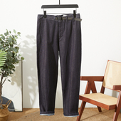 版 宽松直筒休闲牛仔裤 型超赞 秋季 压轴推荐 男士 靛蓝水洗 新款