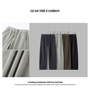 美式 弯刀裤 卫裤 型超赞 百搭直筒休闲裤 客供针织棉 男士 裤 春季