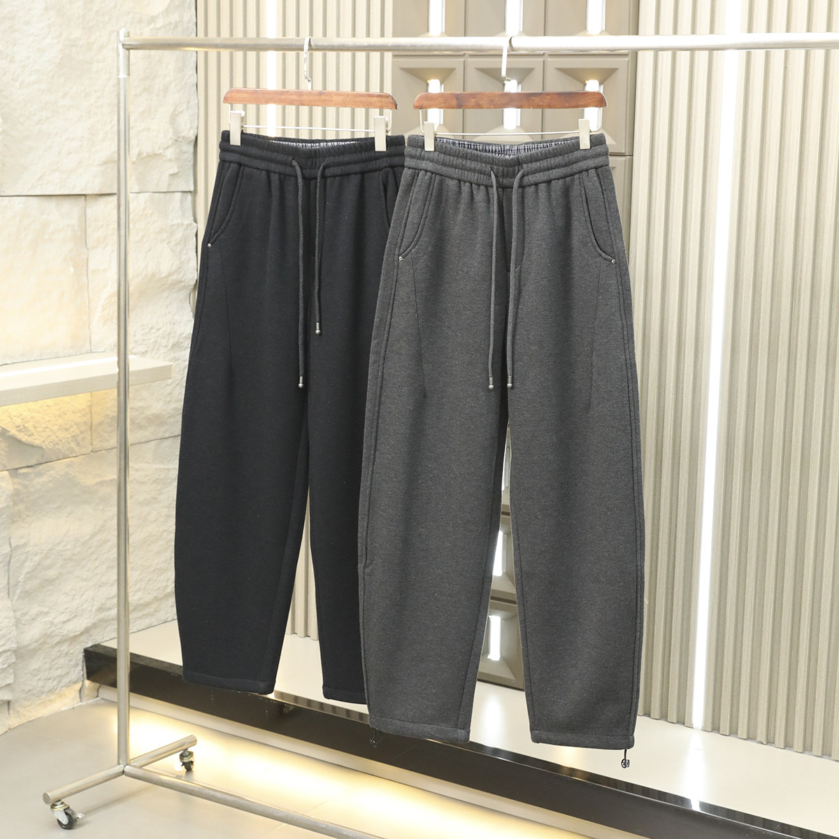 线下499！加厚一体绒！保暖不臃肿！冬季男士运动休闲裤直筒卫裤,男装,卫裤,淘宝优惠券,粉丝福利购,淘宝优惠卷