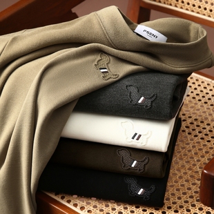 气质半高领 发热保暖 秋冬新款 男士 卫衣 礼袋装 打底衫 膨体绒