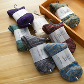 岛国单 色织加厚舒适透气羊毛袜中筒袜 秋冬新款 超暖 58绵羊毛