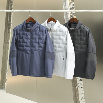 柜1399！防风防泼水！90鸭绒+热反射！男士冬季拼接式立领羽绒服