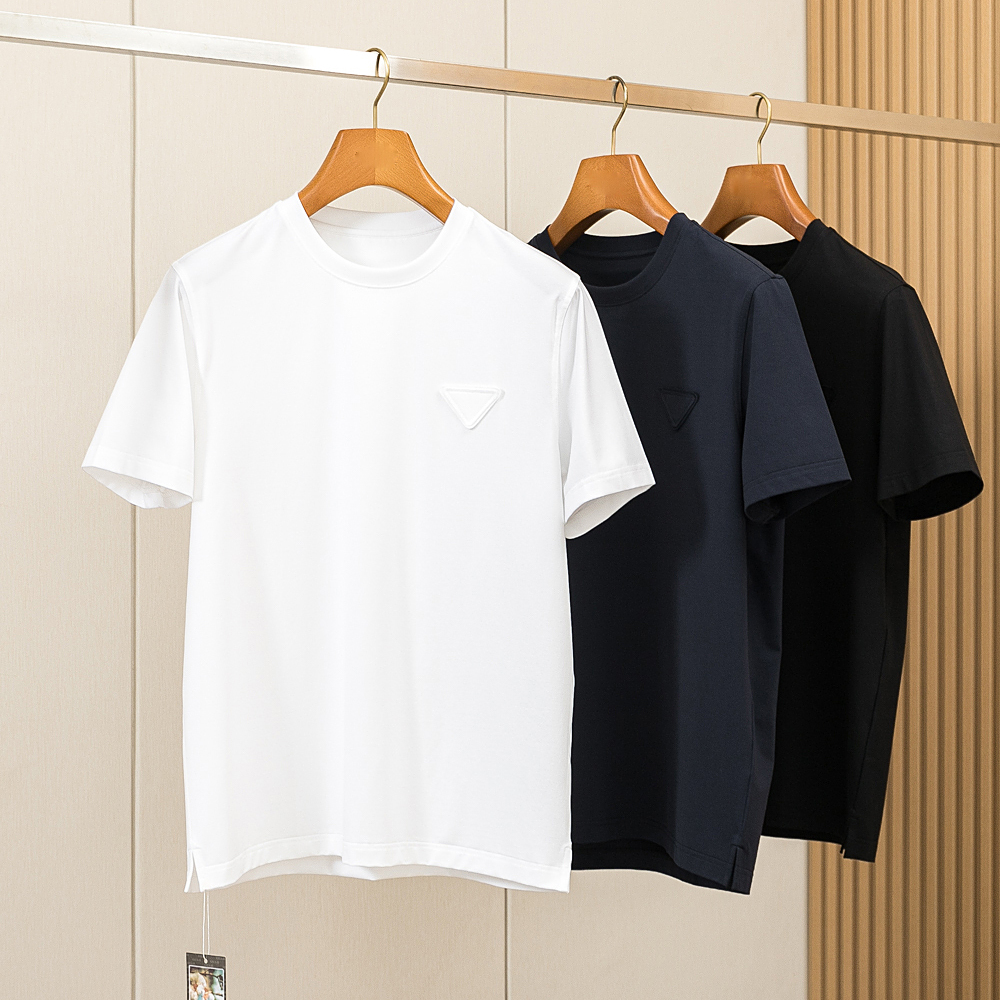 柜7600！奢侈线！3D压花设计！夏季新款男士高端休闲圆领短袖T恤