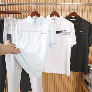 整单捡漏！老韩赛事级高尔夫！吸湿速干透气！男士冰丝短袖polo衫