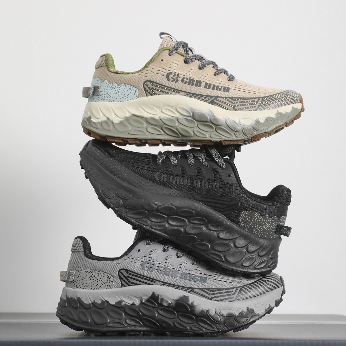 出口单！出色抓地力！防滑减震！男士户外徒步增高厚底休闲运动鞋