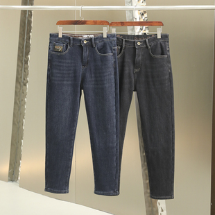 冬季 四面弹 男士 时尚 线下599 水洗百搭小直筒牛仔裤 加绒加厚