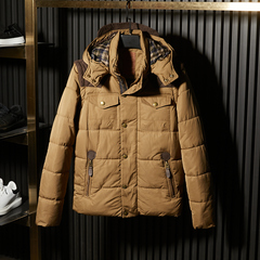 出口单！超值！有大码！可两穿！冬季男士加厚保暖连帽棉衣棉服潮