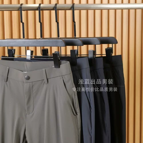 轻奢品质！铜氨丝混纺！速干四面弹！夏季男士商务通勤纯色休闲裤