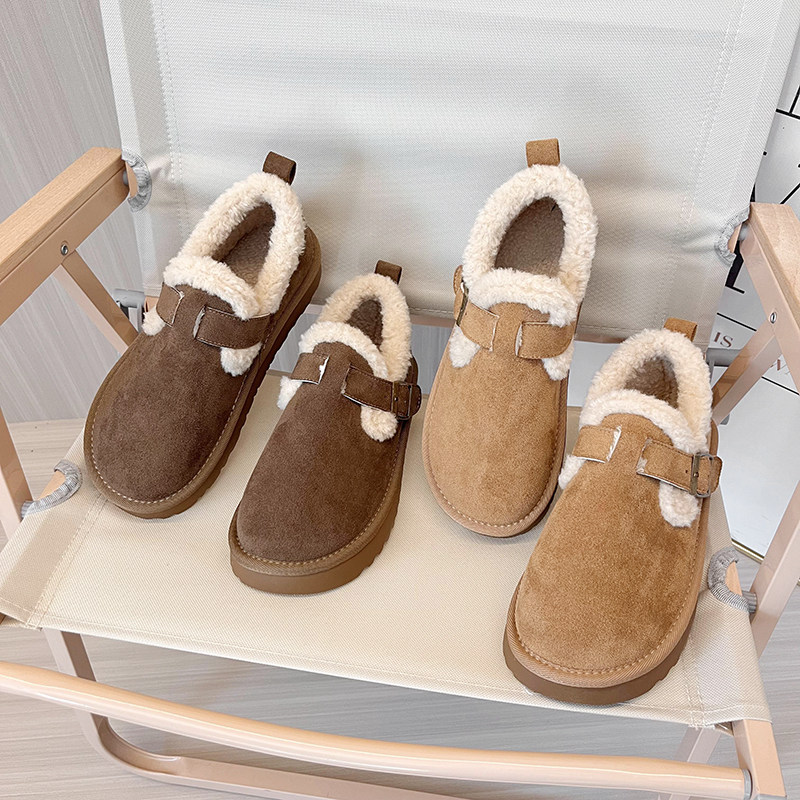 高颜值！超高性价比！时尚勃肯鞋女2024冬季保暖面包毛毛鞋棉靴,女鞋,时尚雪地靴,淘宝优惠券,粉丝福利购,淘宝优惠卷