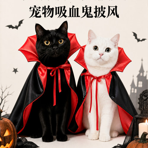 万圣节小猫咪衣服宠物魔法披风狗狗服装搞怪装扮搞笑服饰cos斗篷