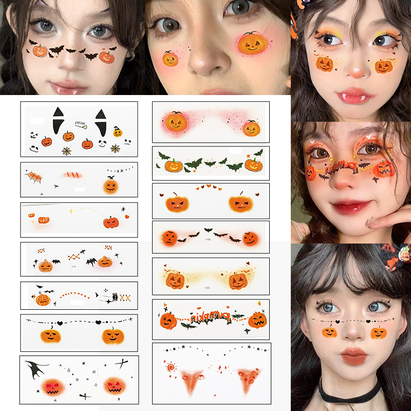 万圣节装饰脸部贴纸妆容纹身贴