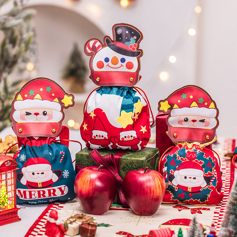 圣诞节装饰品卡通苹果袋老人挂件