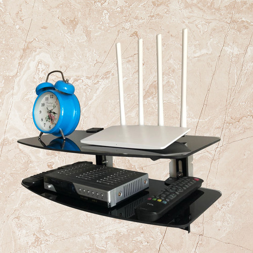 免打孔路由器造型机顶盒置物架