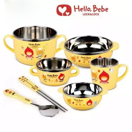 乐扣乐扣hellobebe隔热儿童餐具