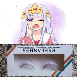 在魔王城说晚安栖夜莉丝公主彩色假睫毛动漫游戏cos梅尔特莉莉丝