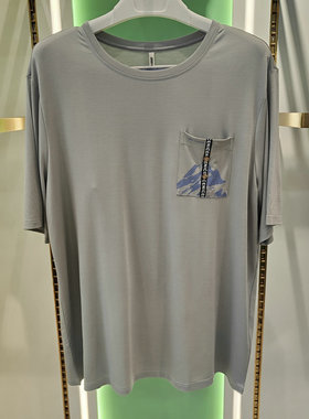 新一系XK52683新1系男士短袖短裤冰丝爽滑圆领休闲睡衣家居服