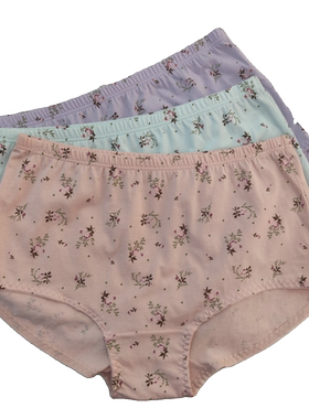 新一系YJ65370新1系妈妈内裤女士高腰全棉纯棉印花透气平角裤头