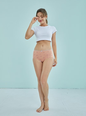 新一系XH65951新1系莫代尔棉透气时尚舒适中高腰女生抗菌内裤3条