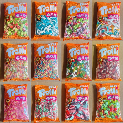 口力橡皮糖凝胶糖果橡皮糖零食品