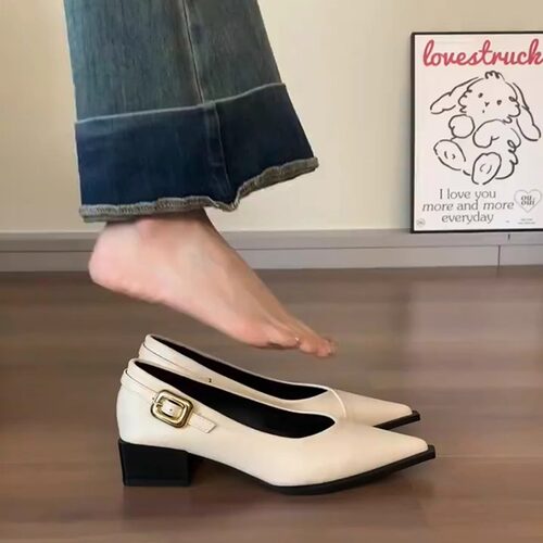 小羊皮版！适合脚胖宽的单鞋女