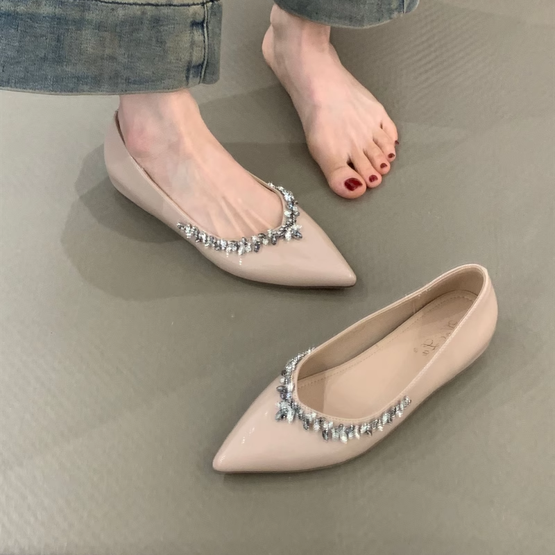 羊皮版！小个子平底内增高单鞋女