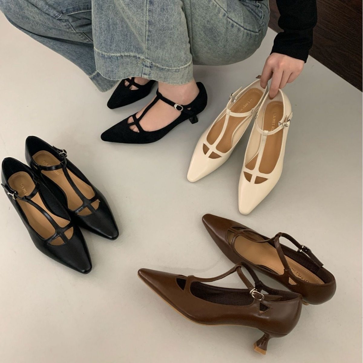 羊皮版！法式气质单鞋女玛丽珍鞋