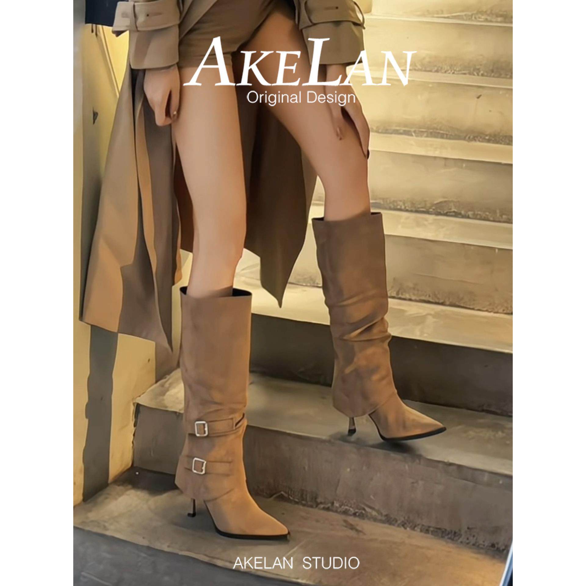 羊皮版~绒面尖头细跟裤管靴女可拆卸两穿高跟靴不过膝显瘦长筒靴,女鞋,时装靴,淘宝优惠券,粉丝福利购,淘宝优惠卷