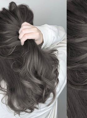 黑茶灰色染发剂2025年新款纯植物纯天然无刺激正品品牌染发膏女