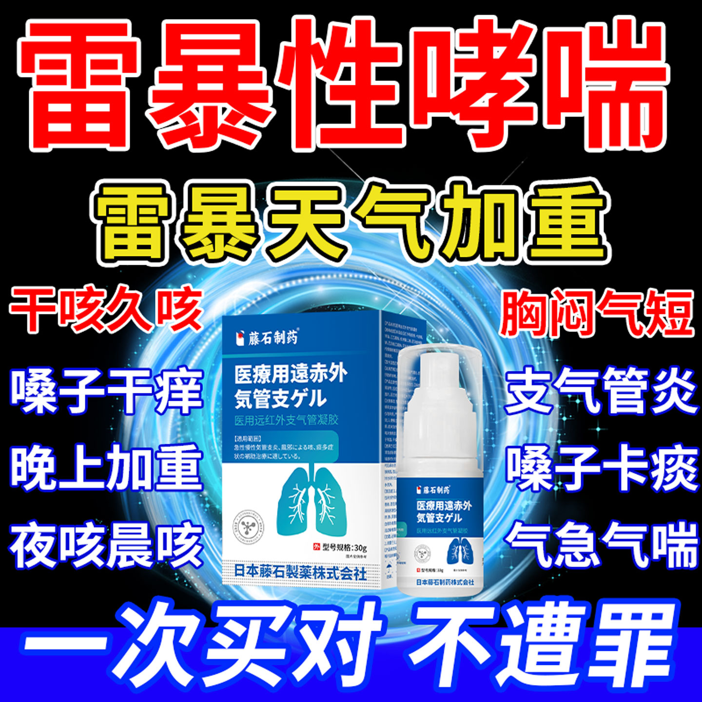 雷暴哮喘喷雾剂蒿草花粉霉菌过敏性咳嗽变异性哮喘吸入气雾剂CA