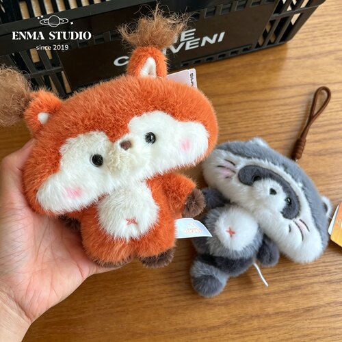 ENMA STUDIO松鼠奇奇和它的朋友们可爱毛绒包包挂件娃娃猫咪摆件