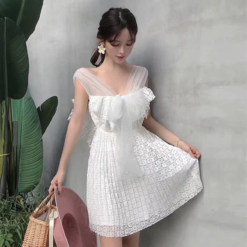 2019春装新款名媛气质吊带性感网纱很仙的连衣裙小清新仙女裙夏季|ruв категории Женская одежда, платье - от Buy2taobao.com для оказания профессиональной услуги покупки агента Taobao