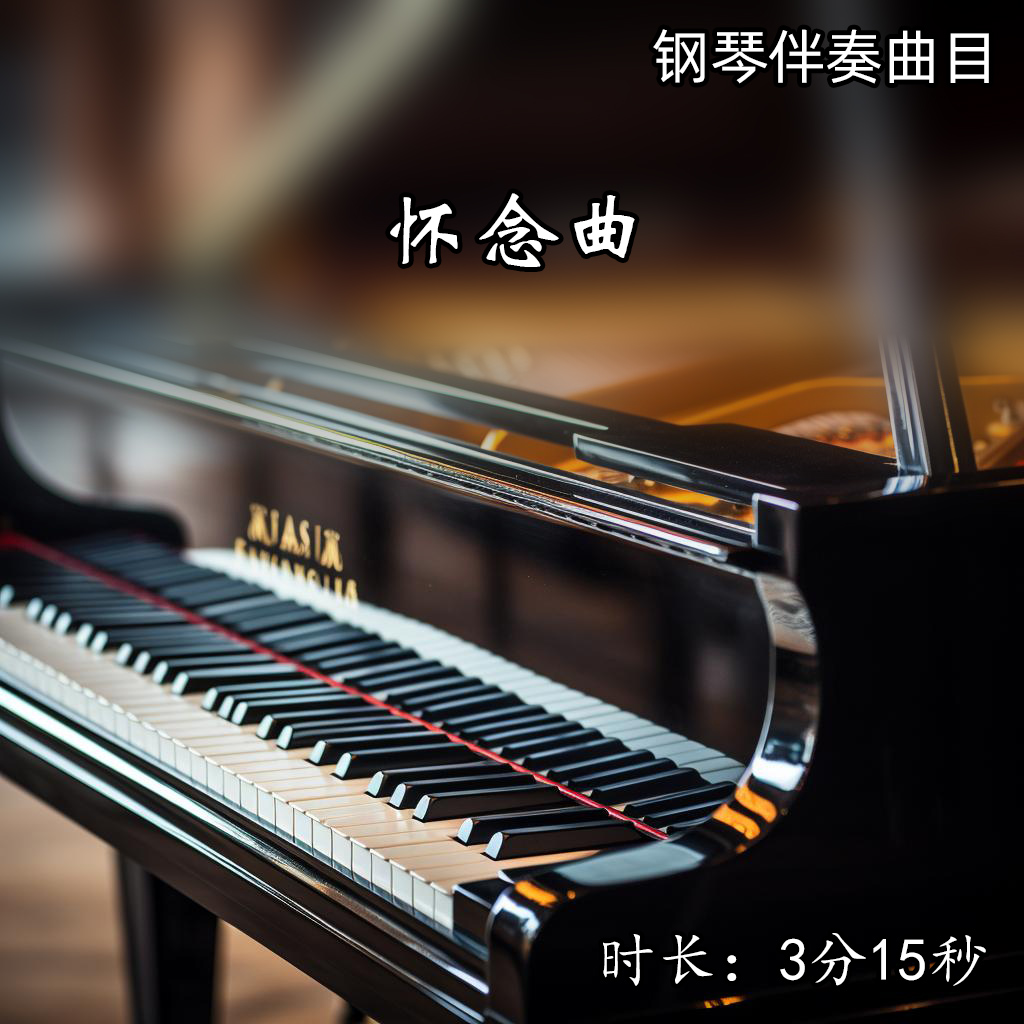 《怀念曲》钢琴伴奏音乐 纯钢琴艺考联考高考声乐MP3音频