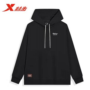 特步女款连帽卫衣2026春季新款卫衣女印花针织上衣974128 930177