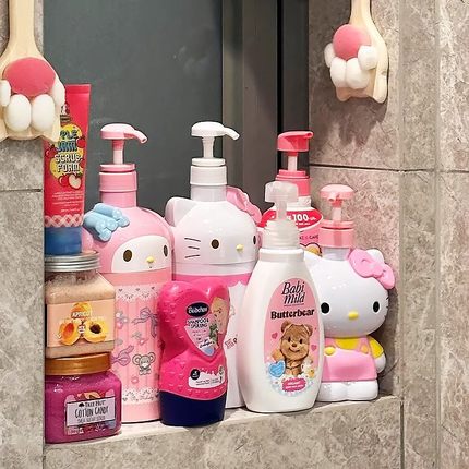 Hellokitty分装瓶凯蒂猫美乐蒂乳液沐浴露收纳瓶按压式可爱大容量