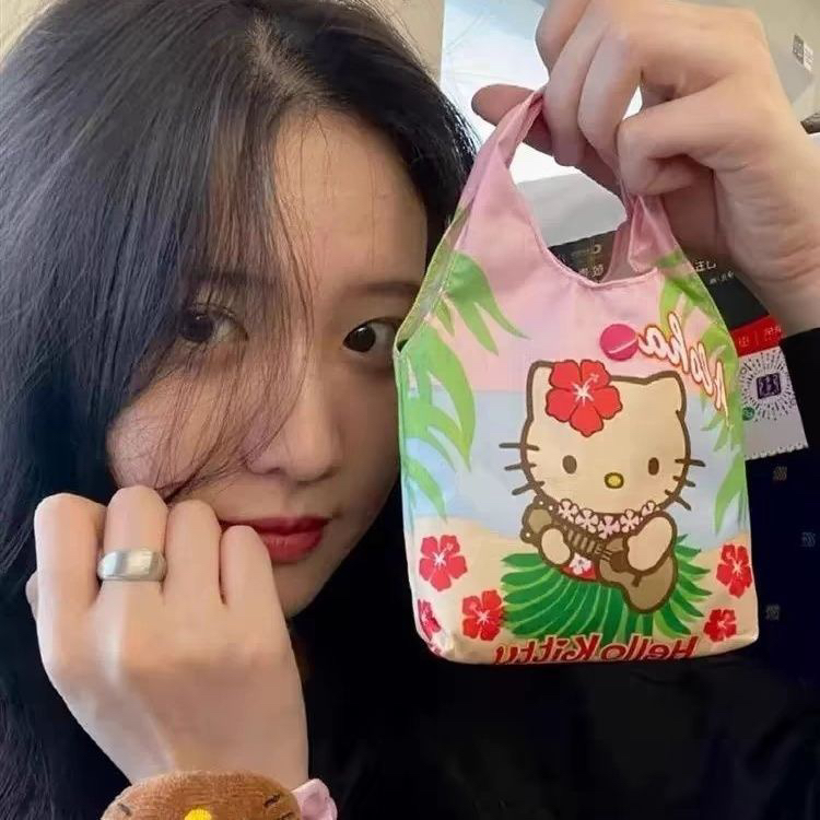 hellokitty手提袋kitty小拎包凯蒂猫袋子学生单肩包便当袋购物袋