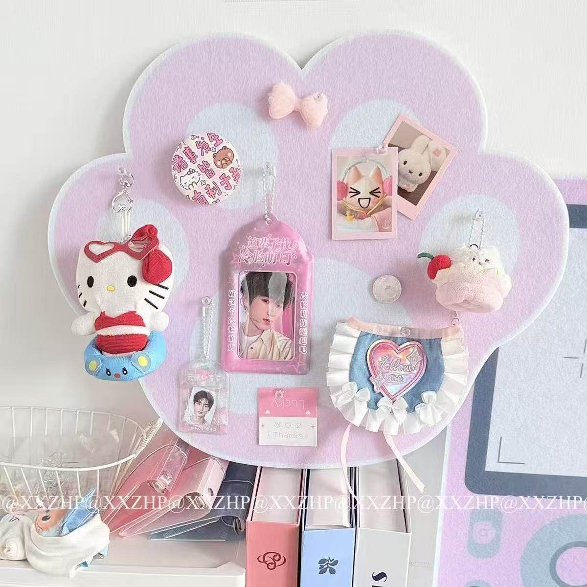 可爱猫爪异形毛毡板吧唧痛板爱豆小卡背景照片墙免打孔拼豆装饰板,家居饰品,照片/画片,淘宝优惠券,粉丝福利购,淘宝优惠卷