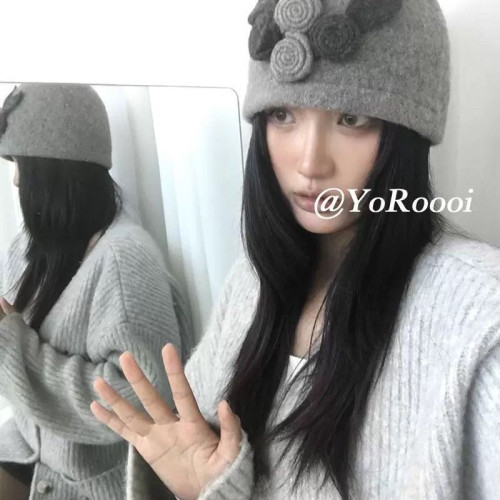 YoRoooi 韩系新款蝴蝶结针织帽冷帽y2k百搭时尚包头帽韩版帽子女