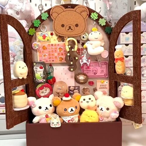 日系窗户小屋毛毡板中古照片墙桌面装饰留言板收纳 免打孔 不伤墙