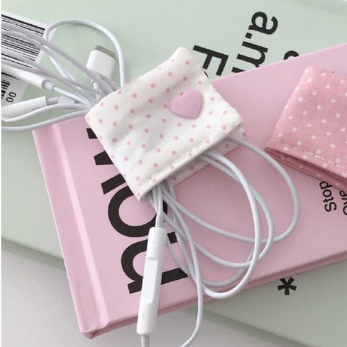 ins可爱布艺固定便携收纳数据线数据线随身充电器绕线整理收纳扣