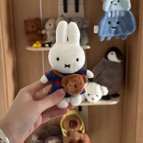 Mify米菲先熊背包系苹果米菲兔挂件毛绒公仔超萌玩偶迷你白兔