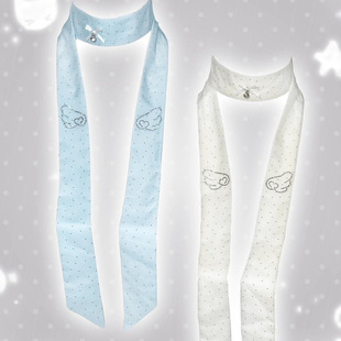 梦游小猫/翅膀波点丝巾春夏新款日韩系脖发带高级感薄款护颈长条