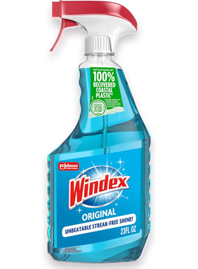 美国洛杉矶直邮Windex玻璃和窗户清洁剂喷雾瓶焕然一新和无痕光亮