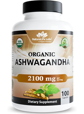 美国洛杉矶直邮 NaturaLife Labs有机冬虫夏草2100mg根粉提取胶囊