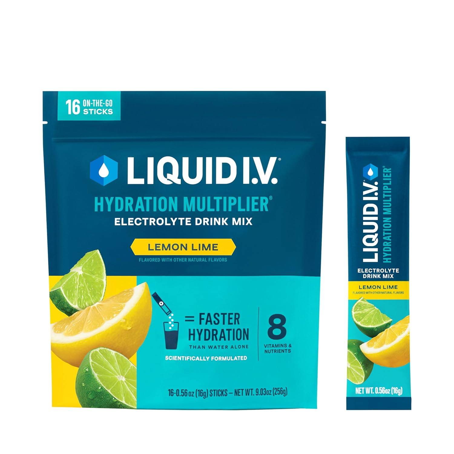 美国洛杉矶直邮 Liquid I.V.水分倍增剂柠檬酸电解质粉饮料混合物