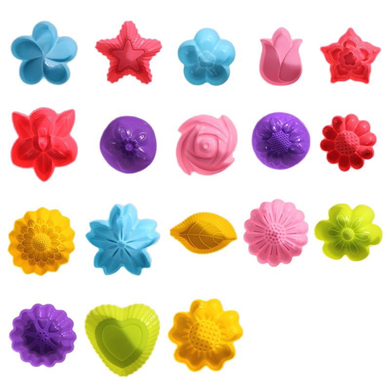 硅胶迷你小模具约3cm五角星爱心马芬杯冰格冰块/巧克力模具1元1个