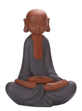 辉道紫砂摆件小和尚茶艺小佛办公