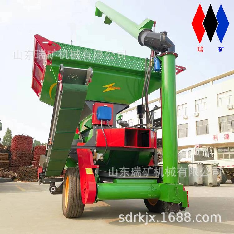 每小时20-30吨柴油机版移动方便打粒机大型铲车上料玉米脱粒机