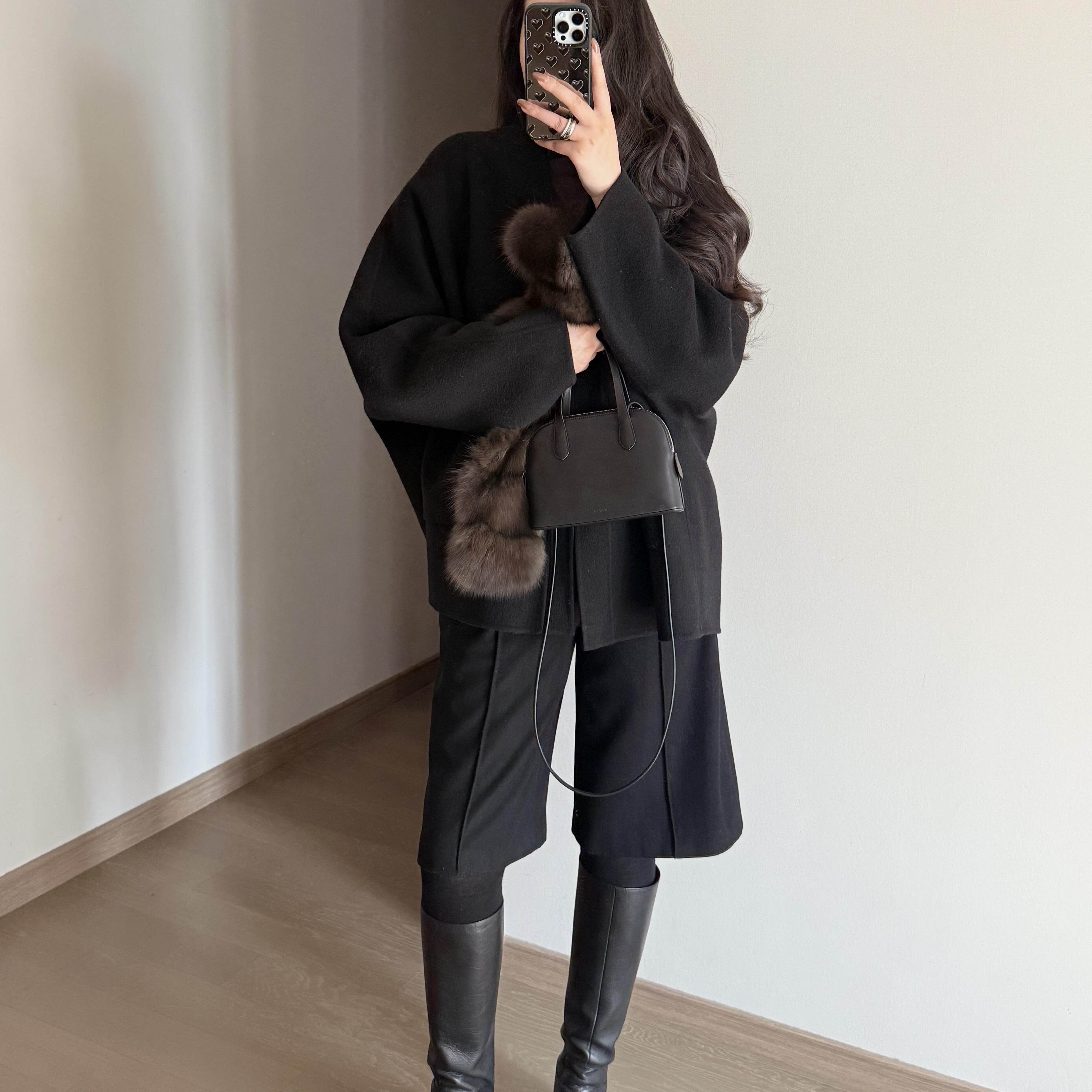 法式浪漫简约高腰黑色毛呢五分裤女秋冬新款百搭宽松直筒阔腿短裤,女装/女士精品,休闲裤,淘宝优惠券,粉丝福利购,淘宝优惠卷